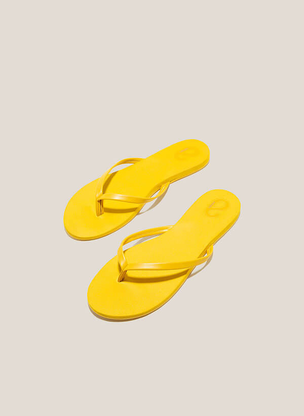 Festive Colored Flip Flops - FLI 0196 - Yellow - VASCARA