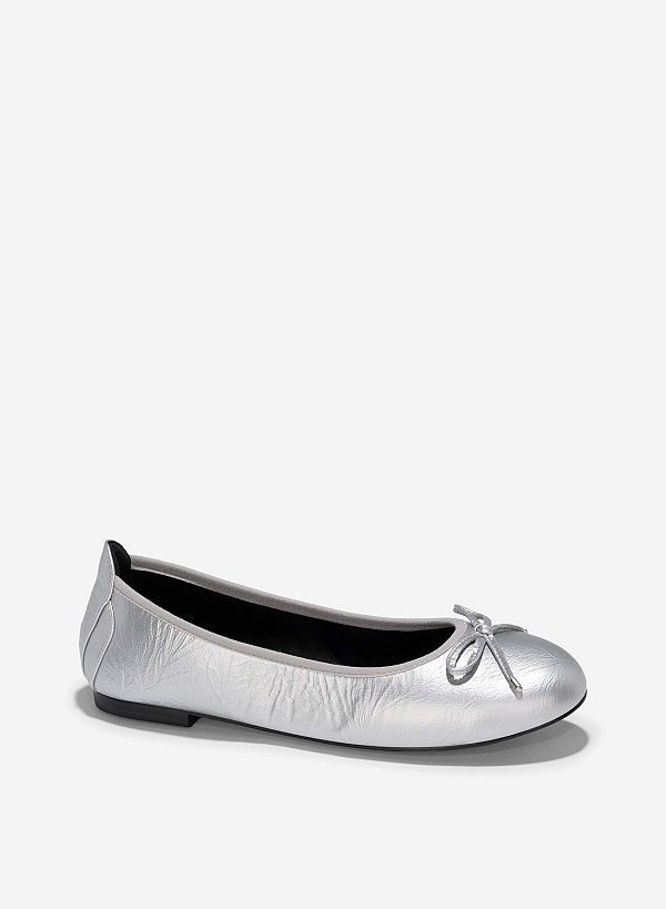 Giày ballerina gấp gọn - GBB 0434 - Màu bạc - VASCARA