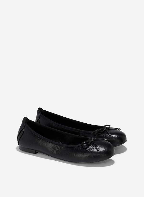 Giày ballerina gấp gọn - GBB 0434 - Màu đen - VASCARA