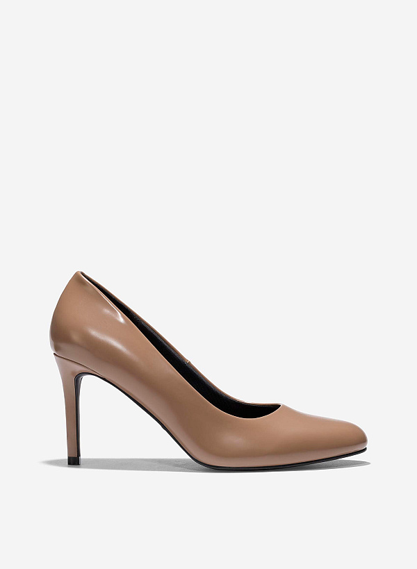 Giày bít mũi tròn stiletto heel