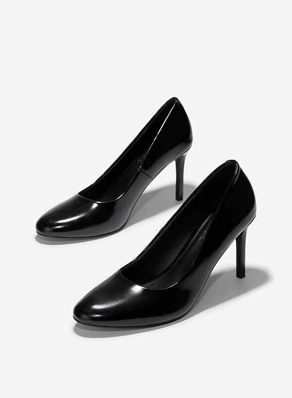 Giày bít mũi tròn stiletto heel - BMN 0650 - Màu đen - VASCARA