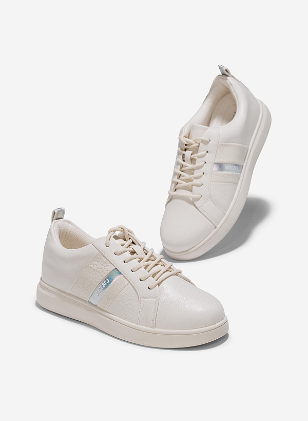 Giày sneaker phối hologram - SNK 0067 - Màu kem - VASCARA