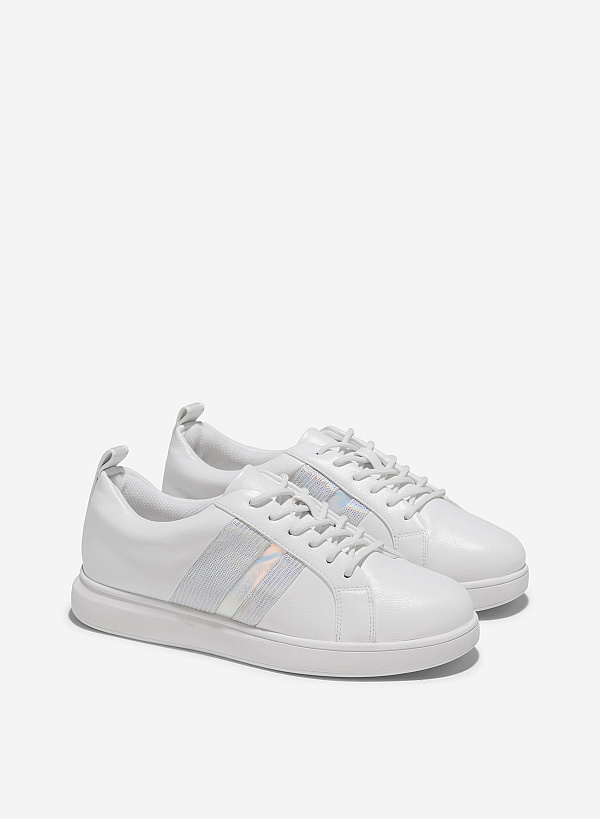 Giày sneaker phối hologram - SNK 0067 - Màu trắng - VASCARA