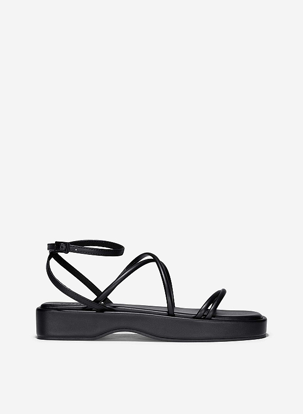 Giày strappy sandal quai ống - SDK 0341 - Màu đen