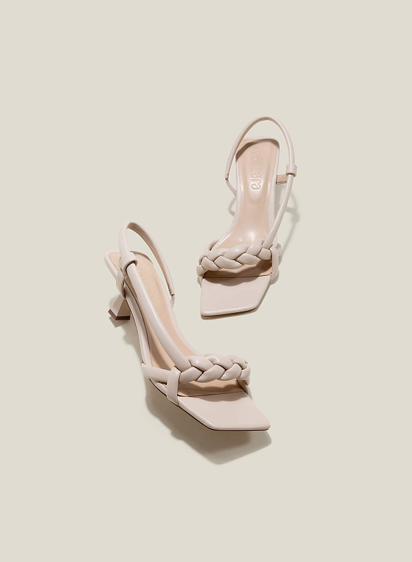 Puffy Strap Sandals - PUM 0772 - Cream - VASCARA