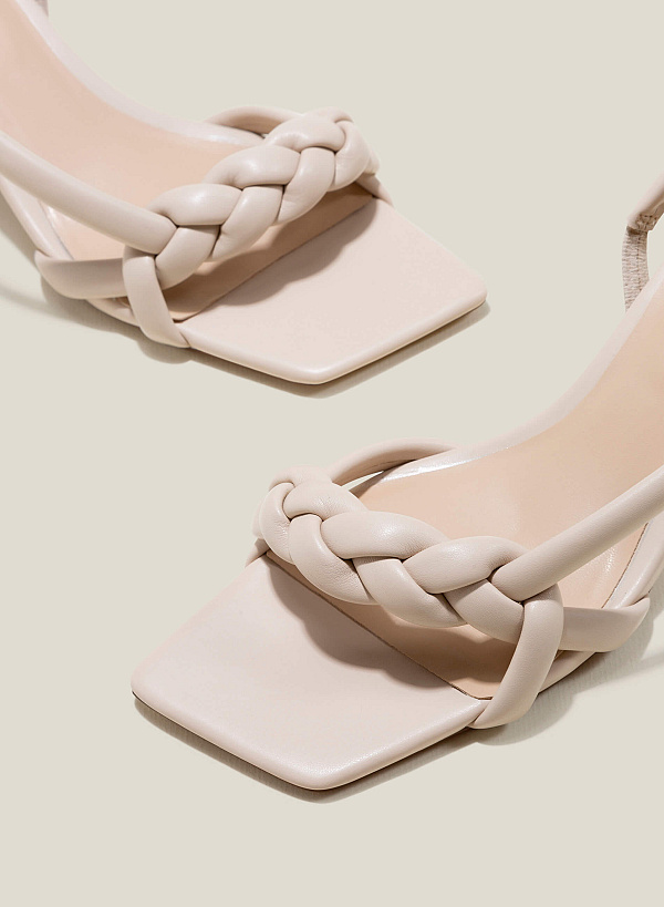 Puffy Strap Sandals - PUM 0772 - Cream - VASCARA
