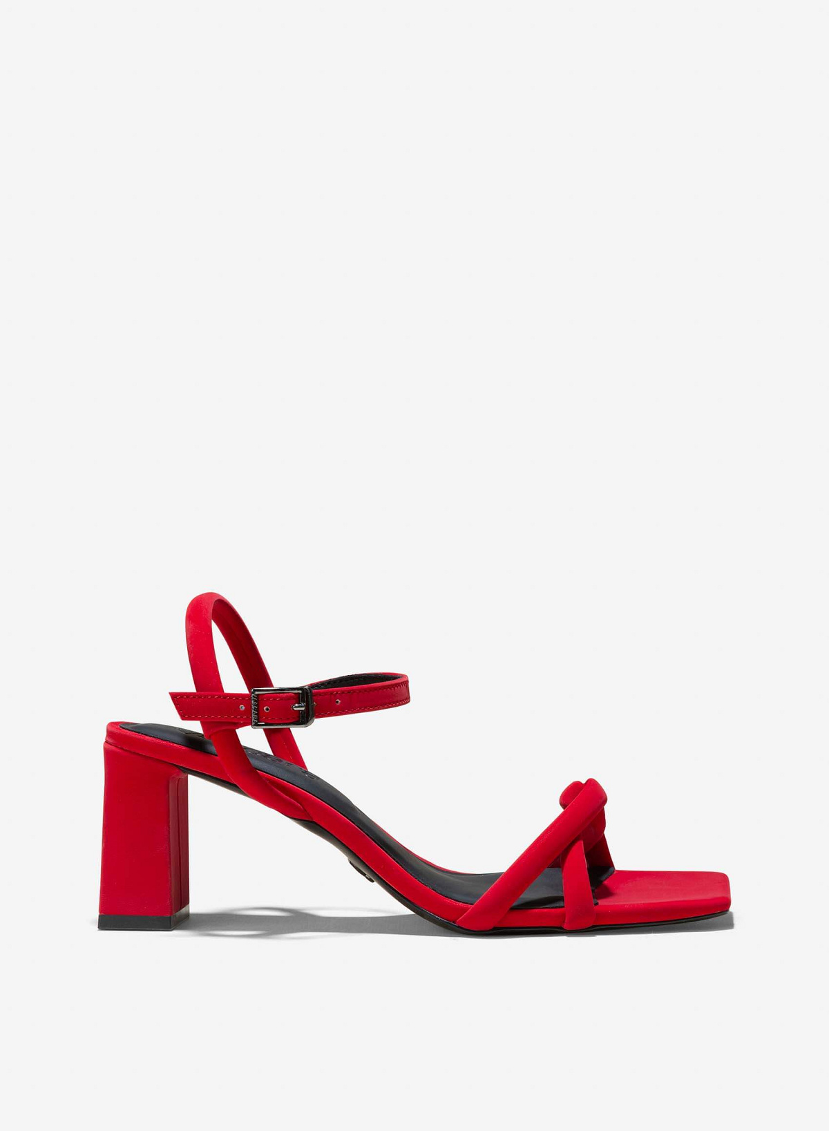 Strappy Block Heel Sandals - PUM 0777 - Red - VASCARA
