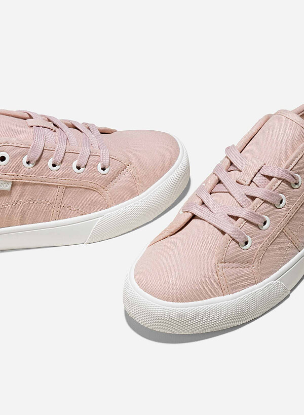 Giày sneaker vải canvas - SNK 0070 - Màu hồng - VASCARA