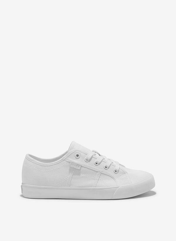 Giày sneaker vải canvas - SNK 0070 - Màu trắng