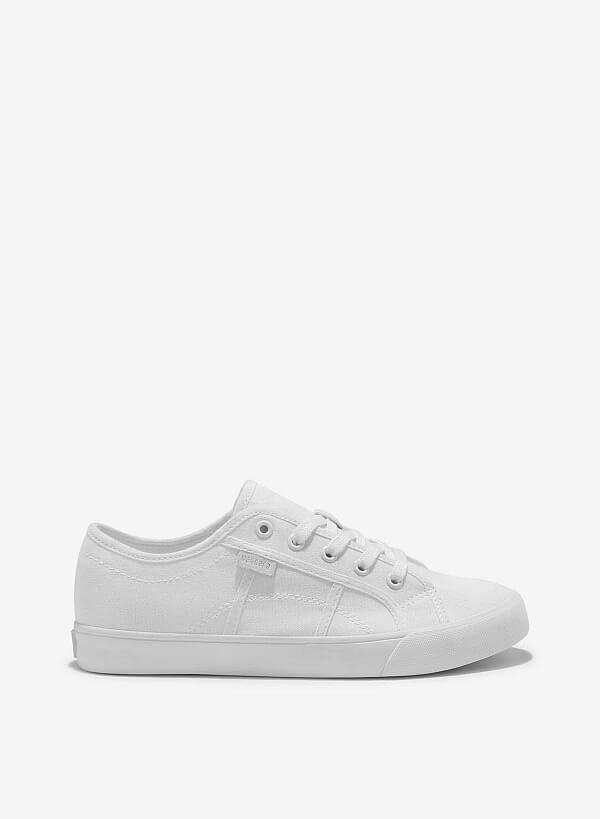 Giày sneaker vải canvas - SNK 0070 - Màu trắng - VASCARA