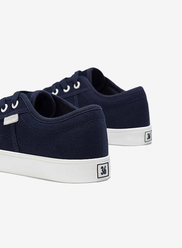 Giày sneaker vải canvas - SNK 0070 - Màu xanh navy - VASCARA