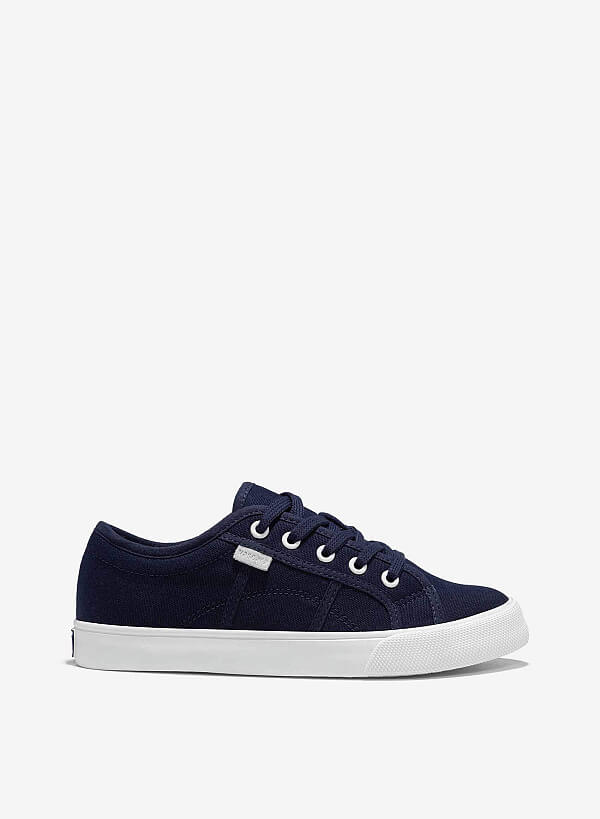 Giày sneaker vải canvas - SNK 0070 - Màu xanh navy - VASCARA