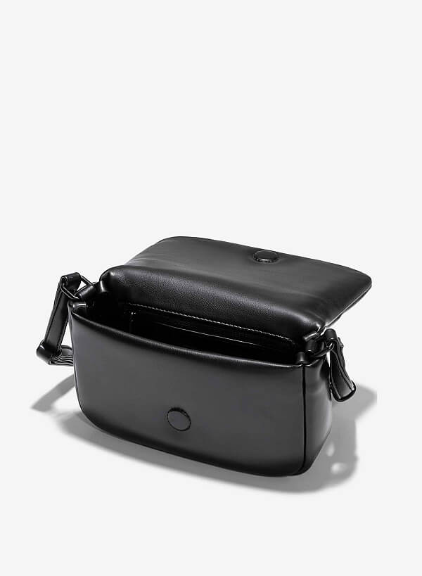 Túi đeo chéo chần bông - SHO 0247 - Màu đen - VASCARA