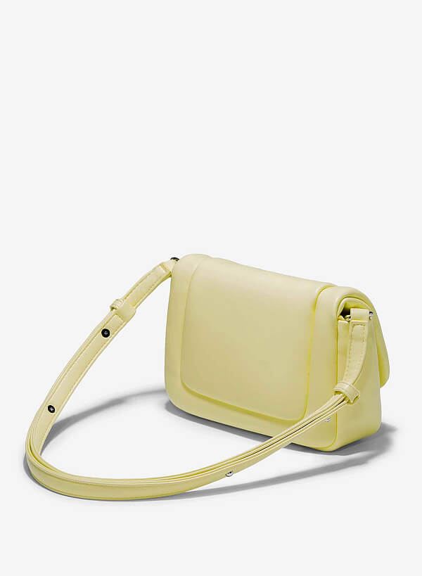 Túi đeo chéo chần bông - SHO 0247 - Màu vàng chanh - VASCARA