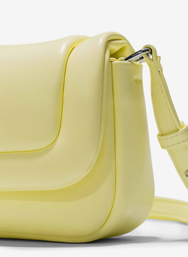 Túi đeo chéo chần bông - SHO 0247 - Màu vàng chanh - VASCARA