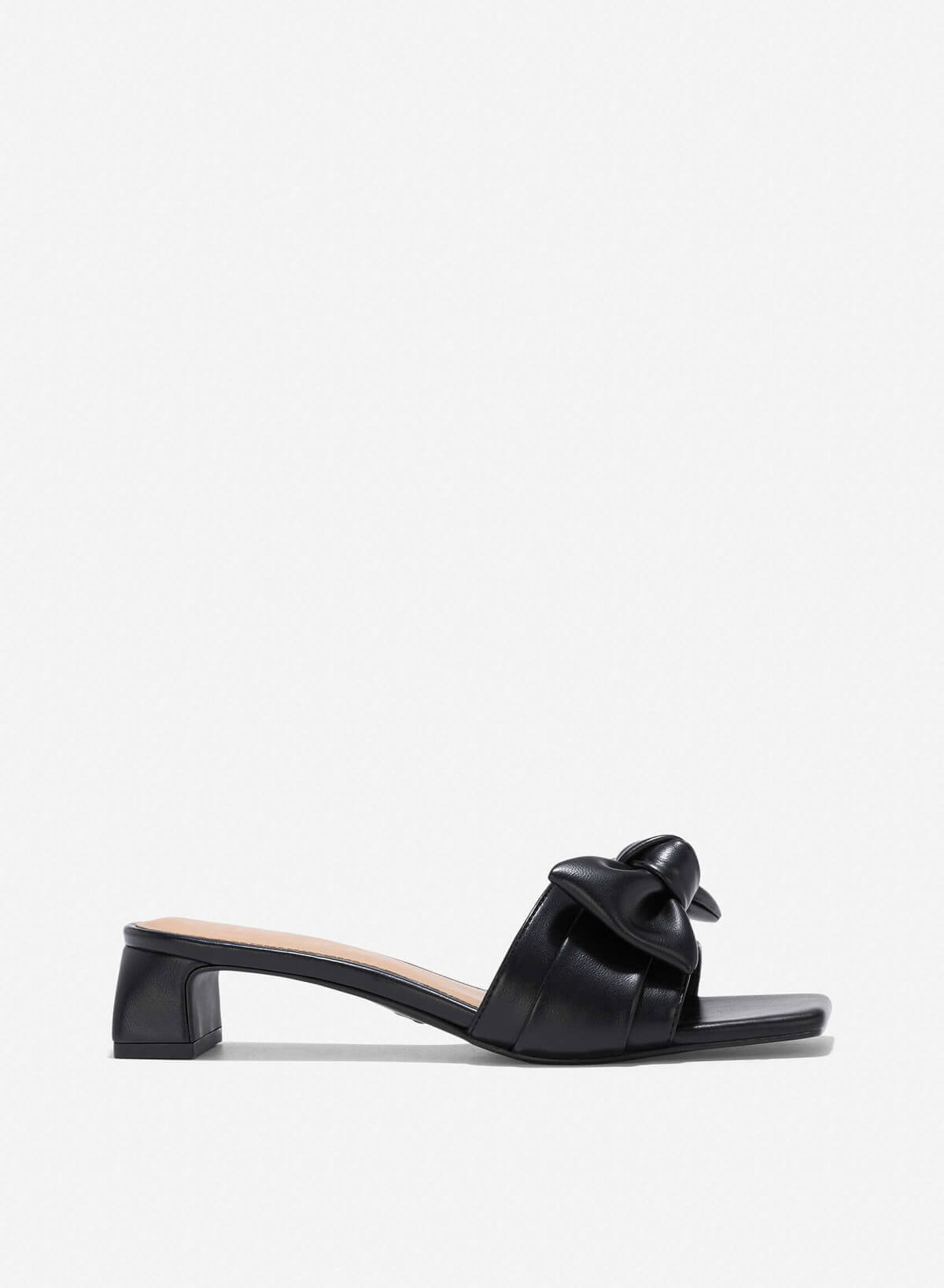 Bow Strap Mules - MUL 0211 - Black - VASCARA