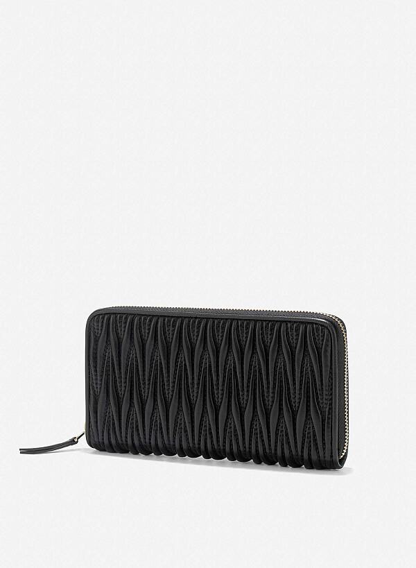 Classic Quilted Wallet - WLL 0294 - Black - VASCARA