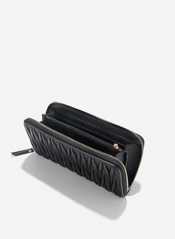 Classic Quilted Wallet - WLL 0294 - Black - VASCARA