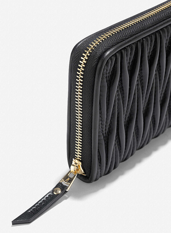 Classic Quilted Wallet - WLL 0294 - Black - VASCARA
