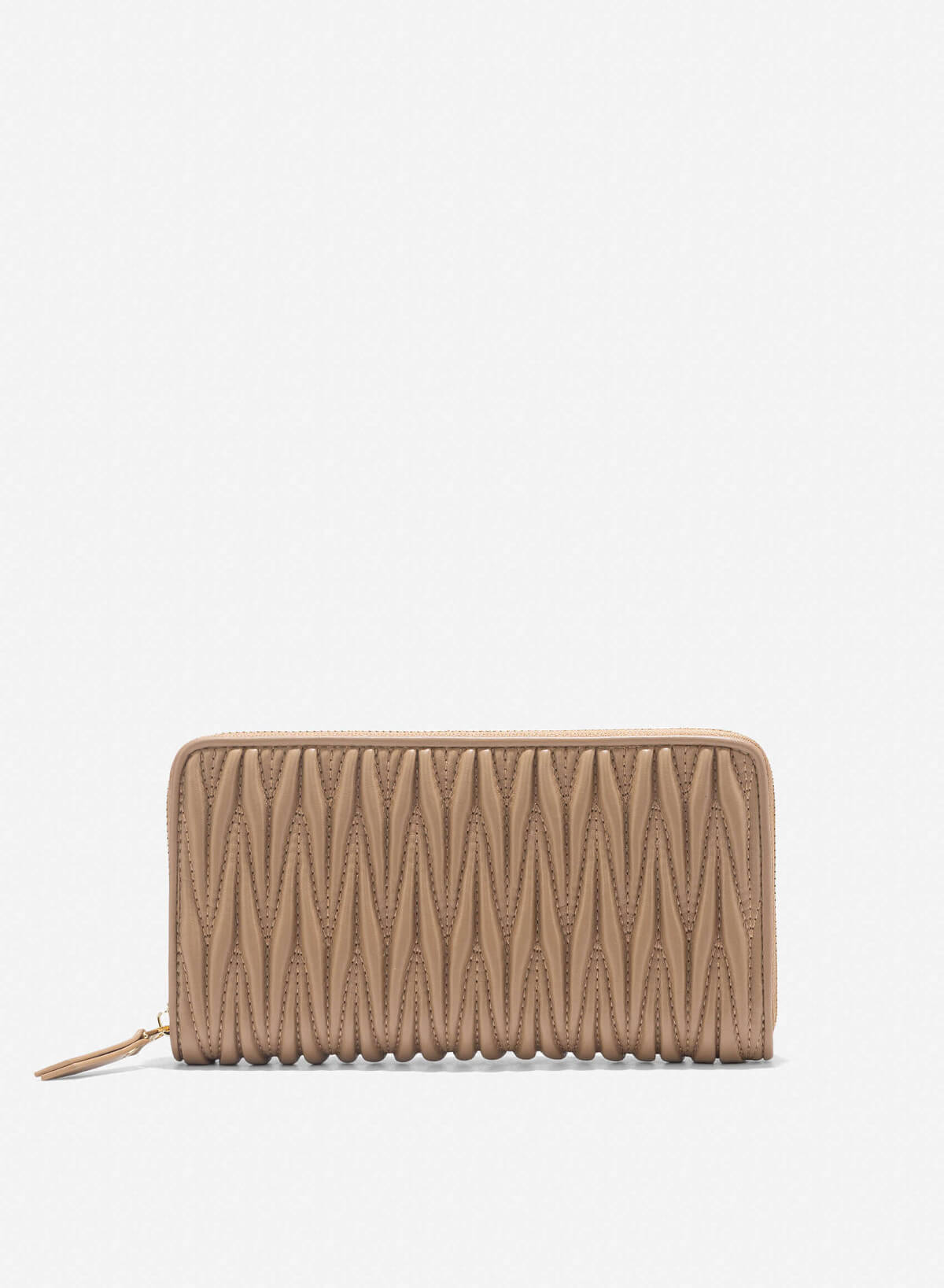 Classic Quilted Wallet - WLL 0294 - Dark Beige - VASCARA