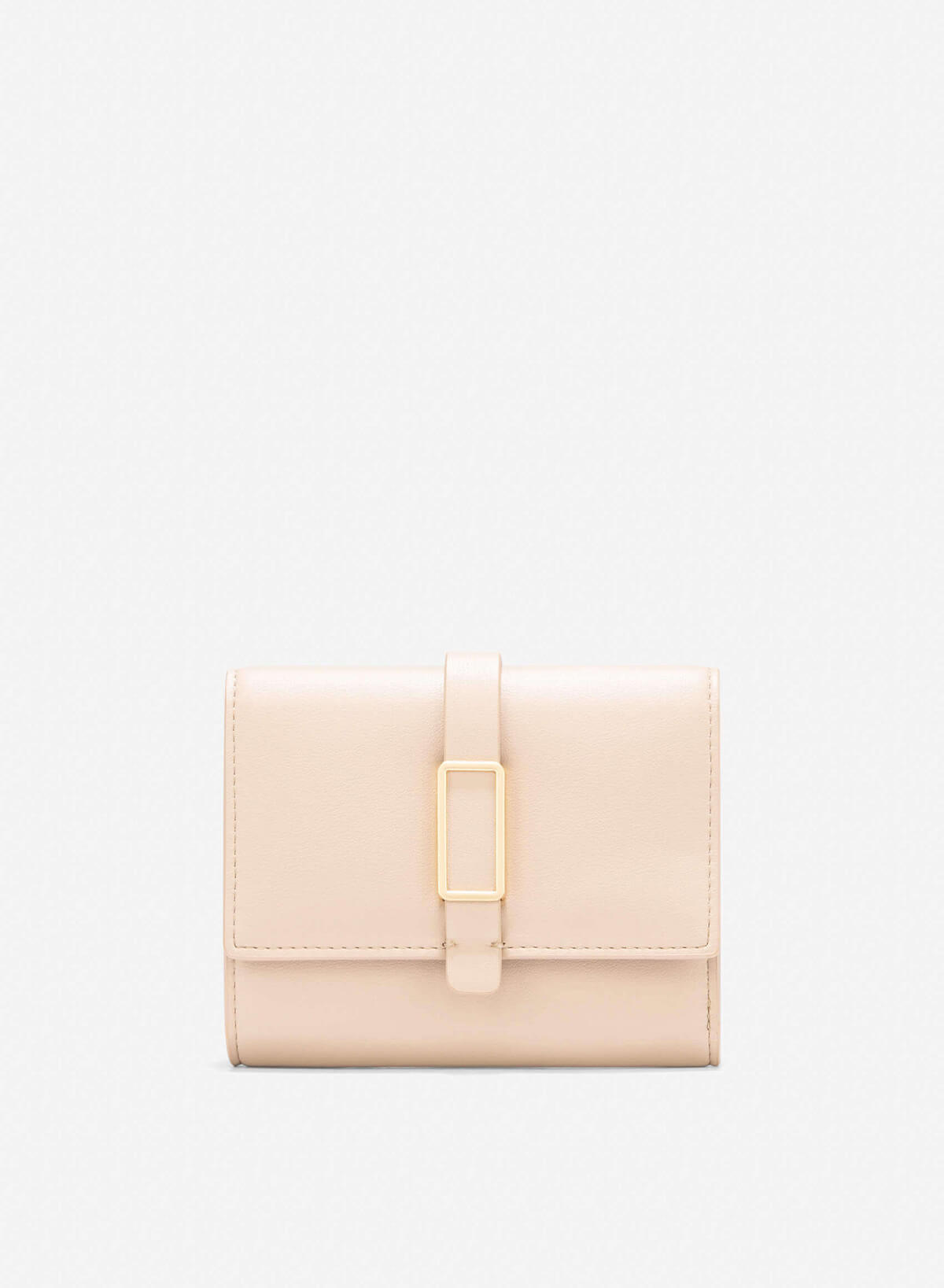 Lock Décor Mini Wallet - WLL 0298 - Beige - VASCARA