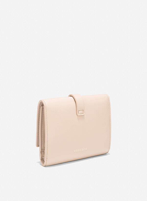 Lock Décor Mini Wallet - WLL 0298 - Beige - VASCARA