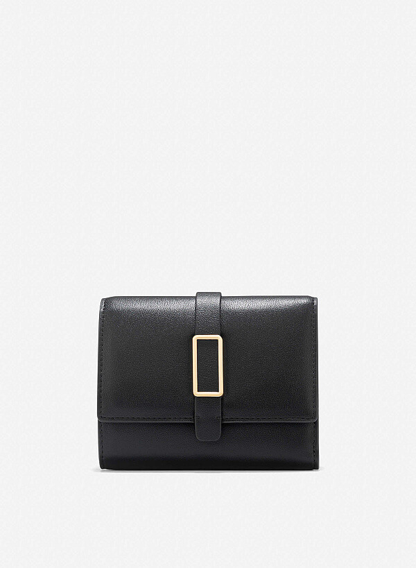 Lock Décor Mini Wallet - WLL 0298 - Black