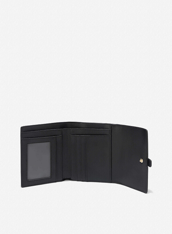 Lock Décor Mini Wallet - WLL 0298 - Black - VASCARA