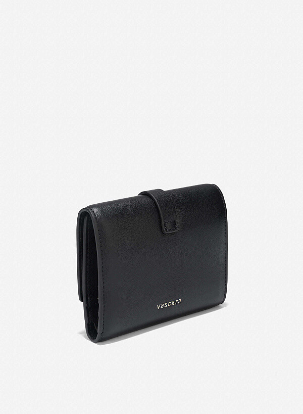 Lock Décor Mini Wallet - WLL 0298 - Black - VASCARA