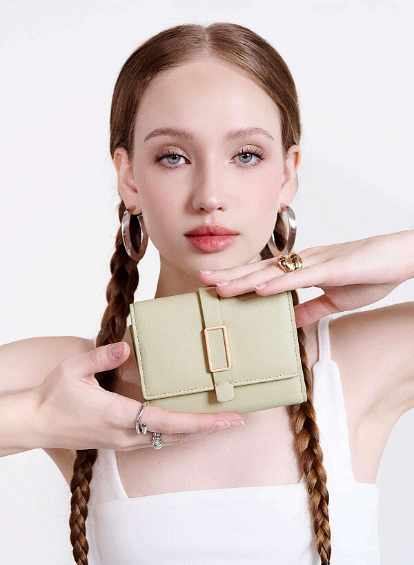 Lock Décor Mini Wallet - WLL 0298 - Mint - VASCARA