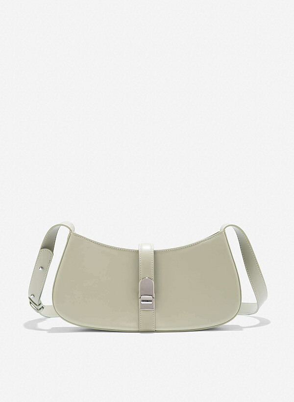Lock Décor Tote Bag - TTE 0160 - Dark Mint