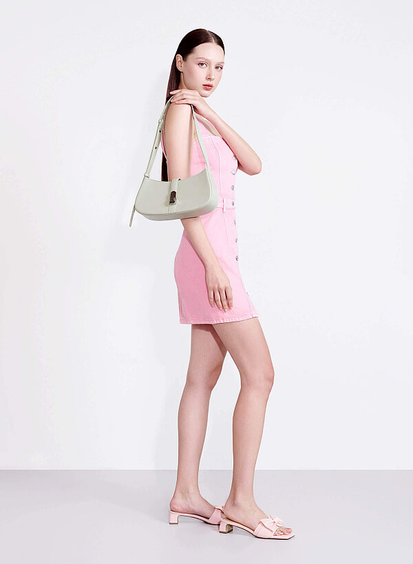 Lock Décor Tote Bag - TTE 0160 - Dark Mint - VASCARA
