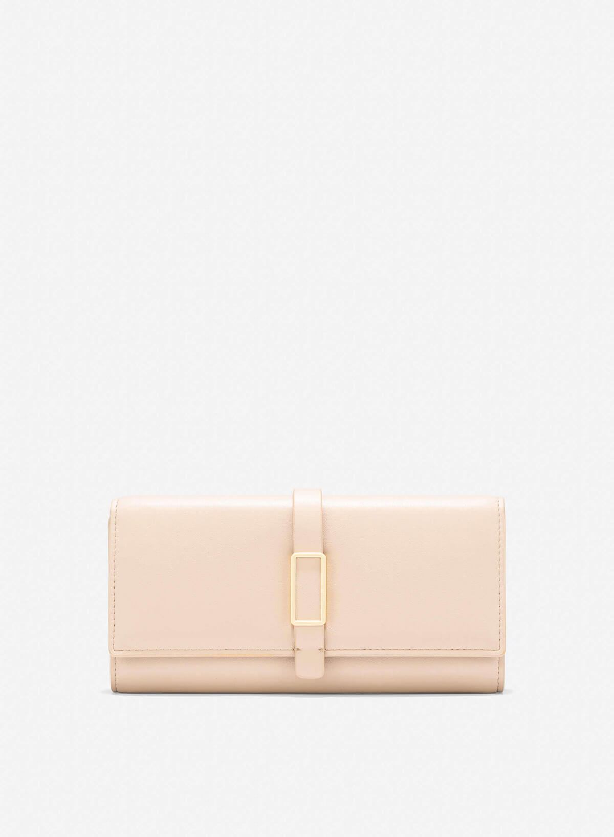 Lock Décor Wallet - WLL 0297 - Beige - VASCARA