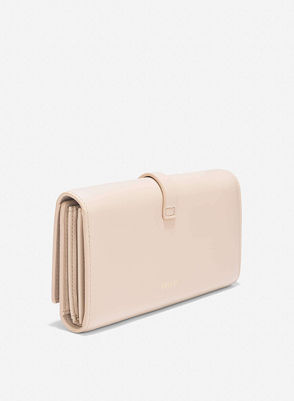 Lock Décor Wallet - WLL 0297 - Beige - VASCARA