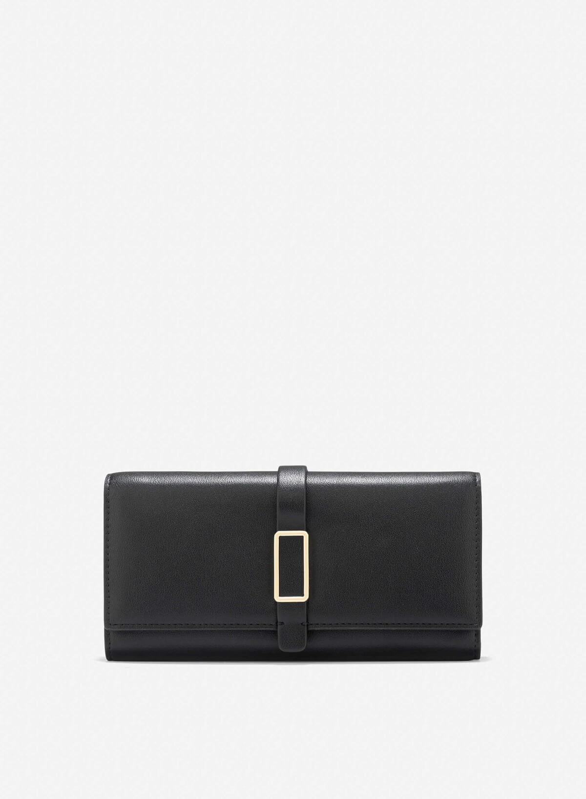 Lock Décor Wallet - WLL 0297 - Black - VASCARA