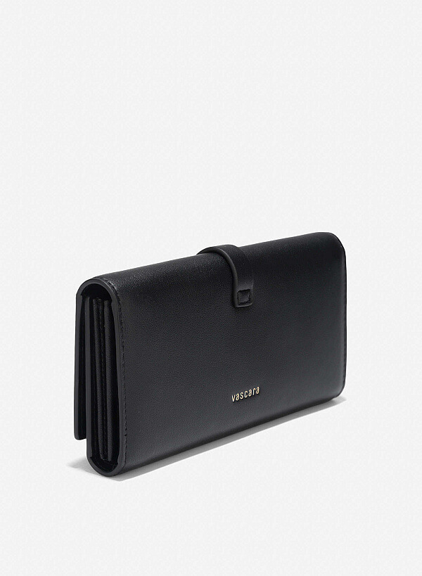 Lock Décor Wallet - WLL 0297 - Black - VASCARA