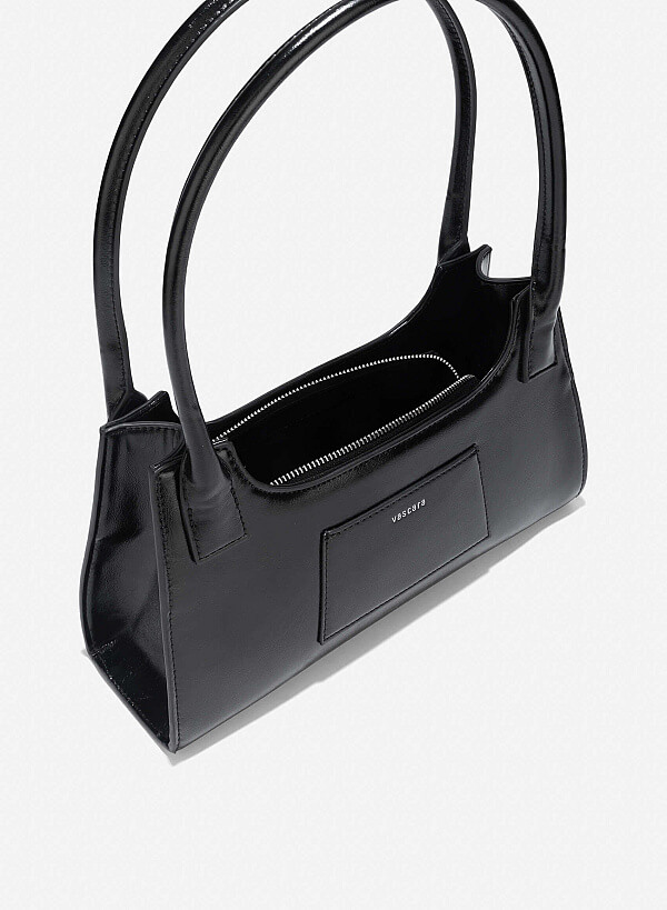 Long Strap Shoulder Bag - TTE 0156 - Black - VASCARA