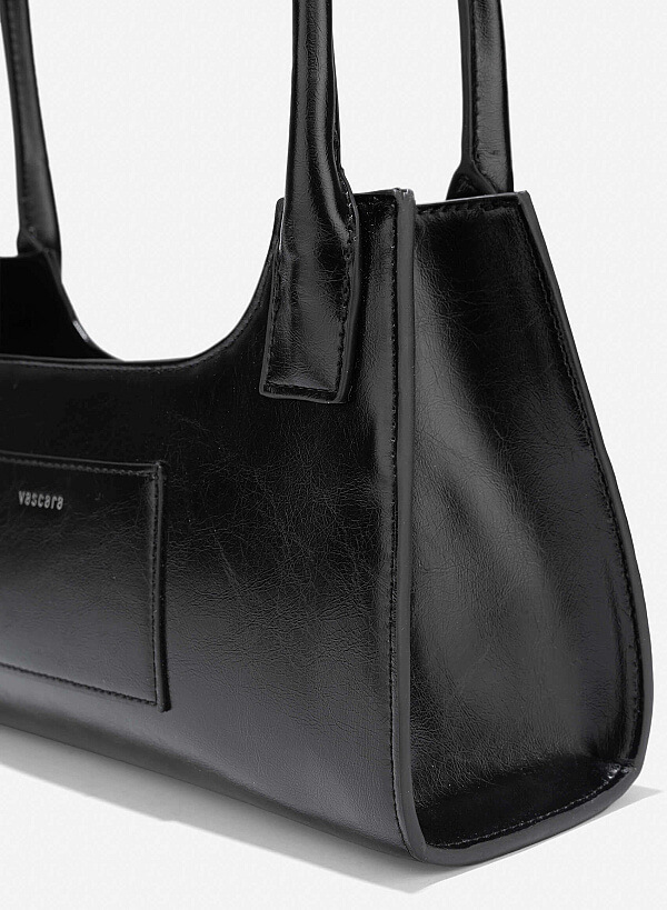 Long Strap Shoulder Bag - TTE 0156 - Black - VASCARA