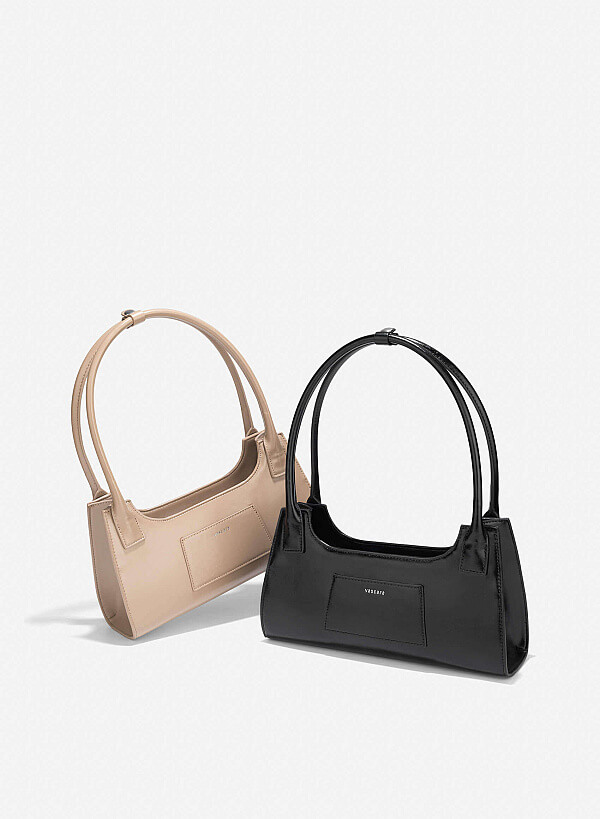 Long Strap Shoulder Bag - TTE 0156 - Black - VASCARA