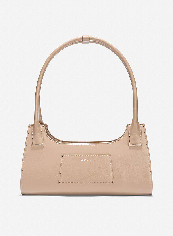Long Strap Shoulder Bag - TTE 0156 - Dark Beige