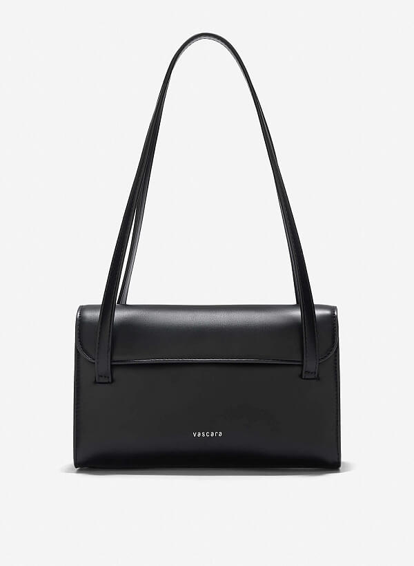Monotone Flap Handbag - MES 0255 - Black