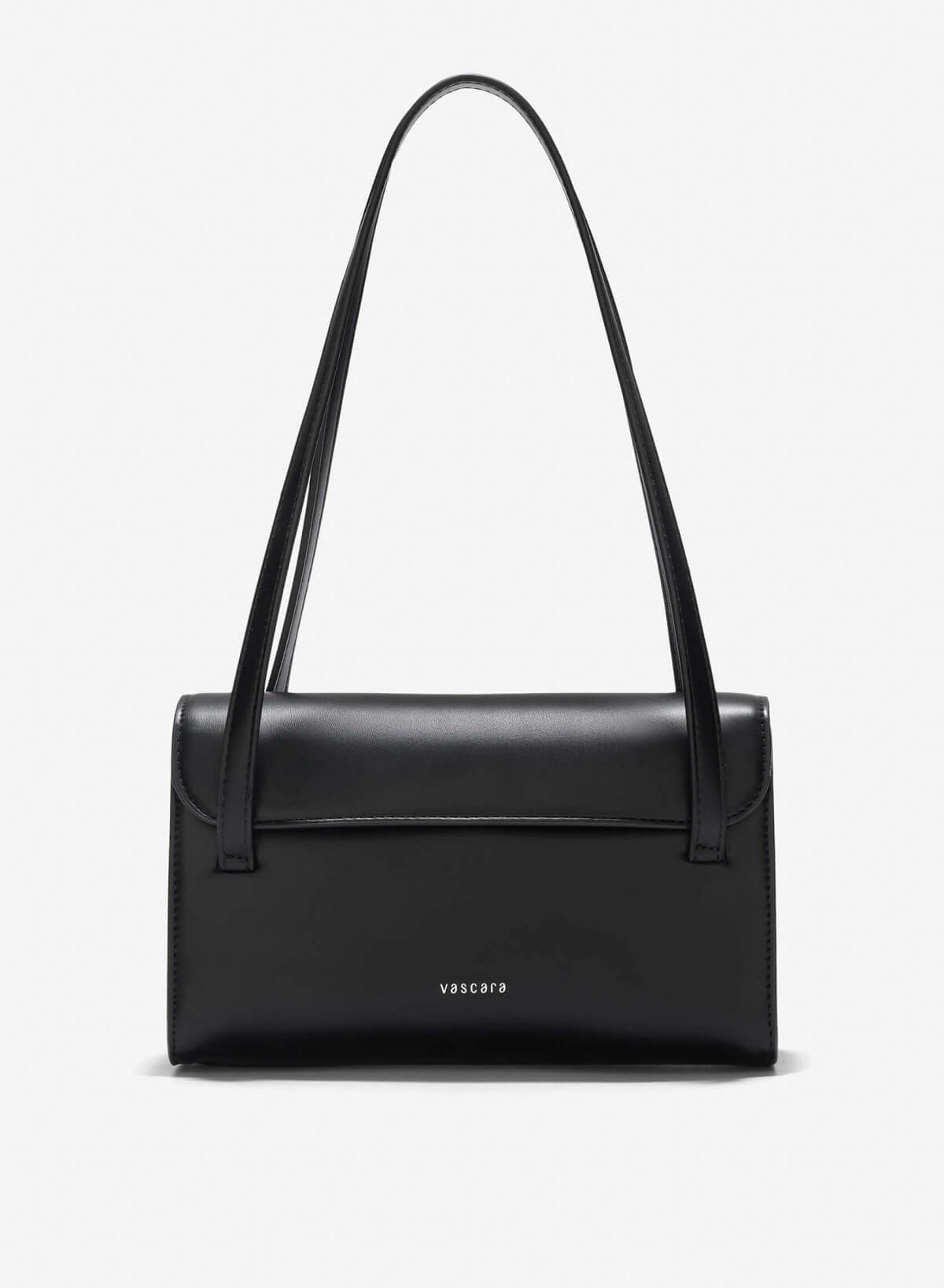 Monotone Flap Handbag - MES 0255 - Black - VASCARA