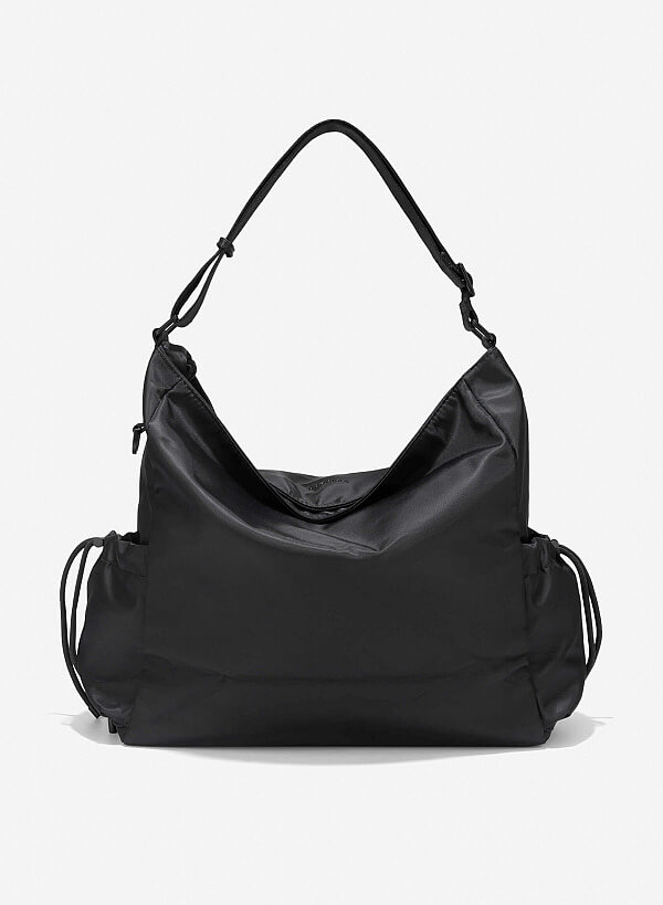 Parachute Fabric Tote Bag - TTE 0158 - Black - VASCARA