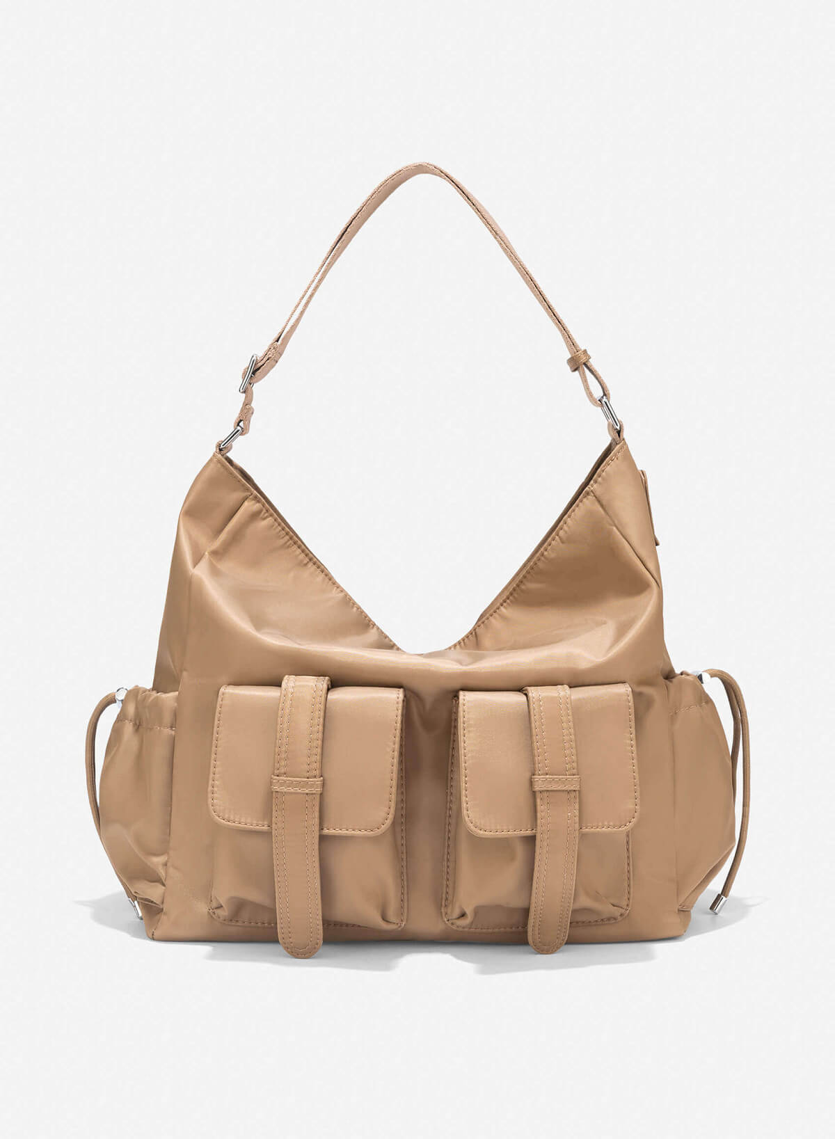 Parachute Fabric Tote Bag - TTE 0158 - Dark Beige - VASCARA