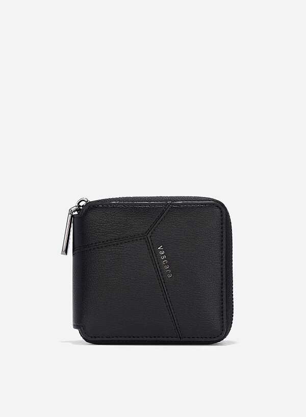 Patchwork Style Mini Wallet - WLL 0285 - Black
