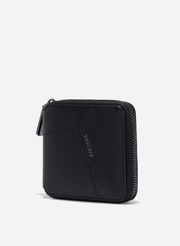Patchwork Style Mini Wallet - WLL 0285 - Black - VASCARA