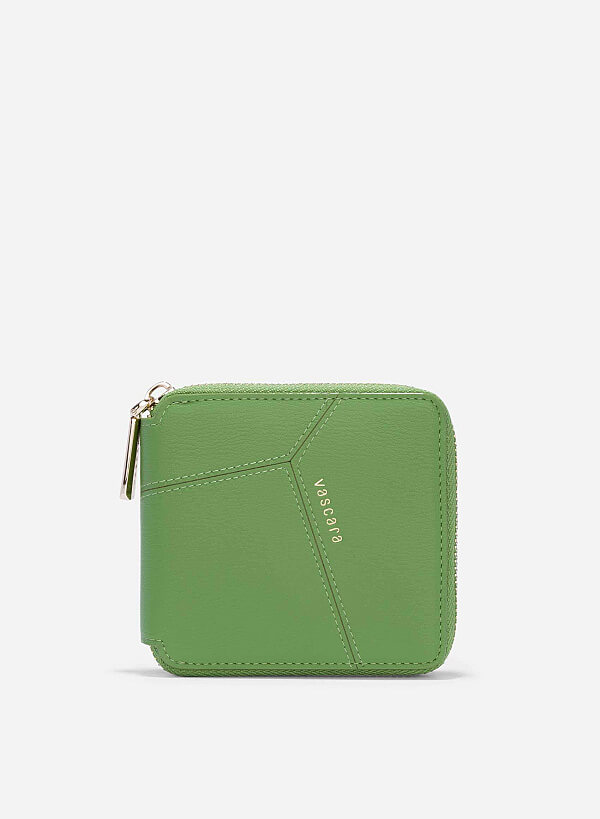 Patchwork Style Mini Wallet - WLL 0285 - Green