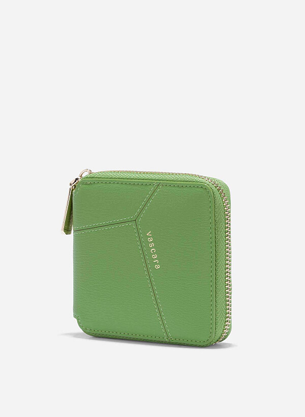 Patchwork Style Mini Wallet - WLL 0285 - Green - VASCARA
