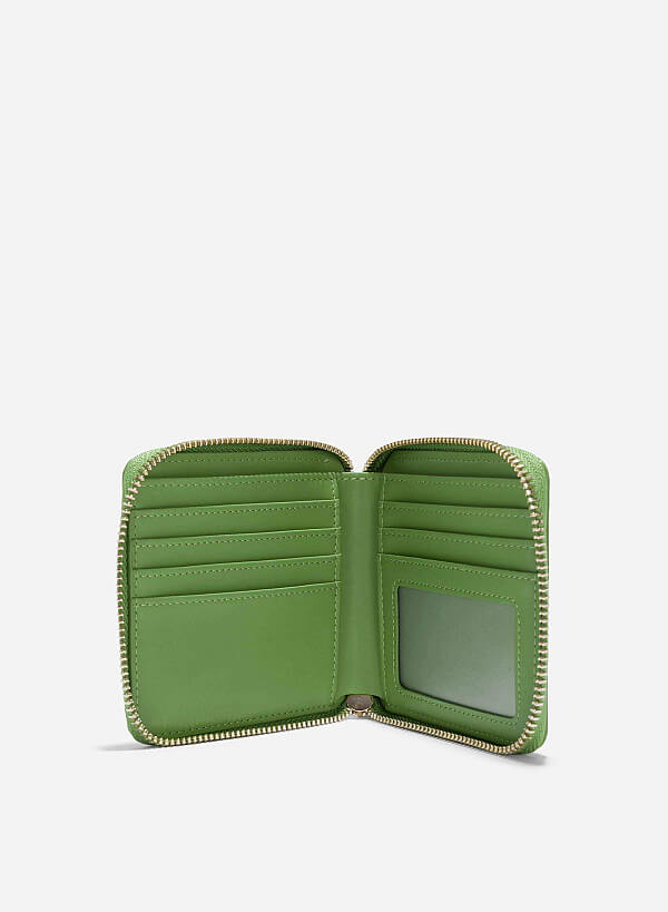 Patchwork Style Mini Wallet - WLL 0285 - Green - VASCARA