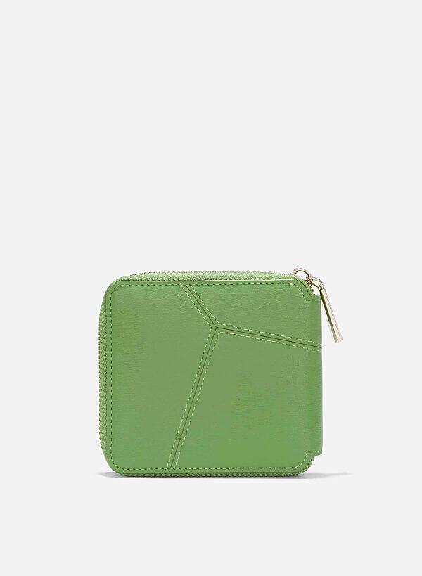 Patchwork Style Mini Wallet - WLL 0285 - Green - VASCARA